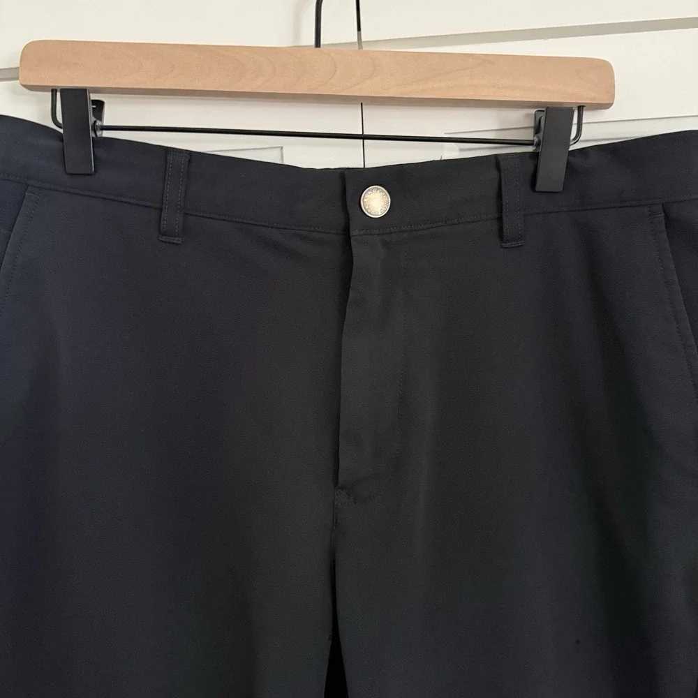 Bonobos Golf Shorts Mens 34 Black 8in Inseam Flat Front Zip Pocket